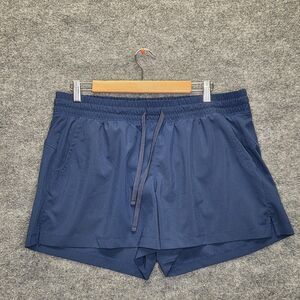 Athlux Shorts Men Large Blue Lined 5 Inch Running Athletic Drawstring Gym Tennis